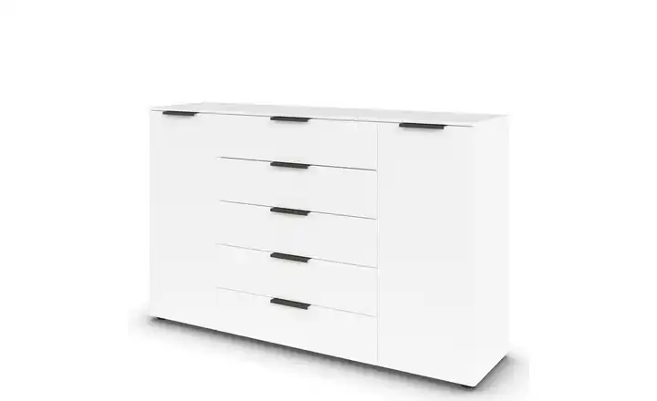 Sideboard Flipp Weiß Front: Dekor, Oberboden: Dekor 160 cm Graphit