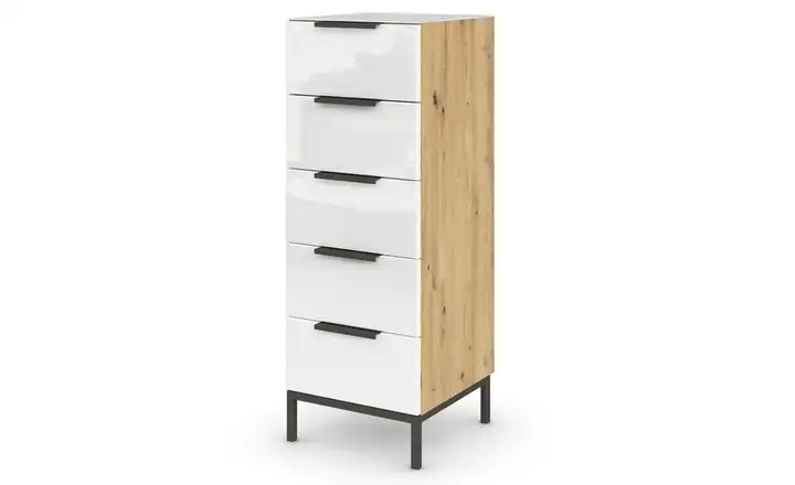 Kommode Flipp 40 cm Graphit Weiß, Eiche Artisan (Nachbildung)
