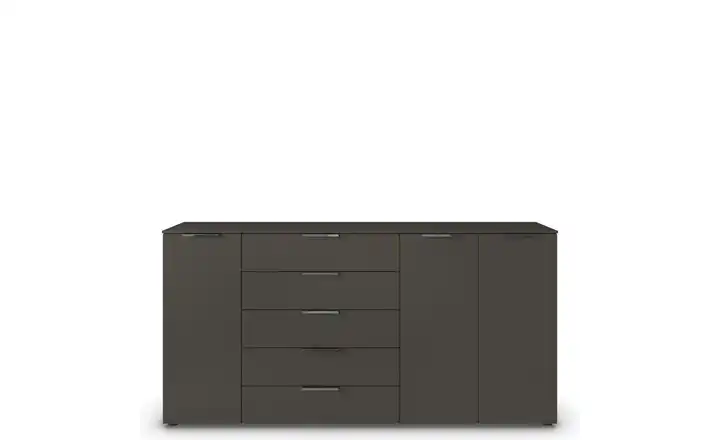 Sideboard Flipp Graphit Front: Dekor, Oberboden: Dekor verchromt