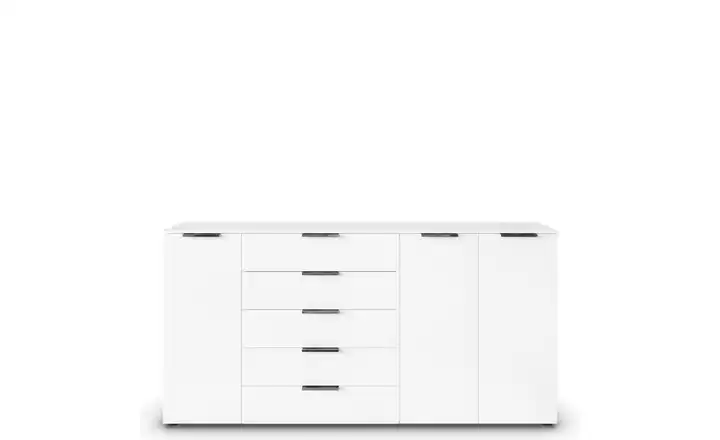 Sideboard Flipp Weiß Front: Dekor, Oberboden: Dekor verchromt