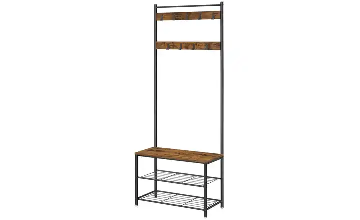 Kompaktgarderobe Dunkelbraun
