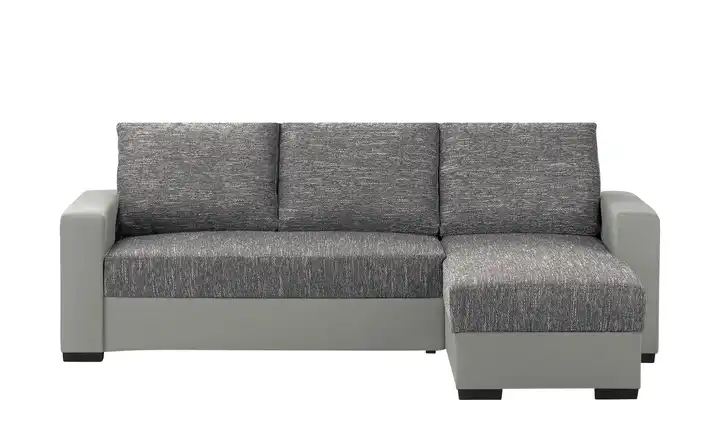 Ecksofa Navarra Grau, Silbergrau rechts