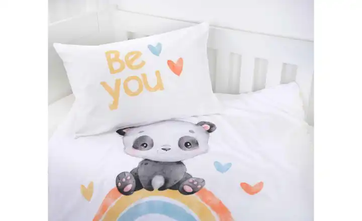Herding Bettwäsche-Set  Regenbogen Panda