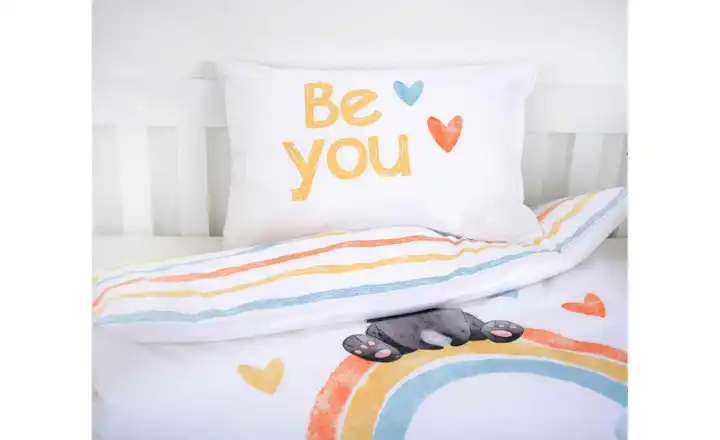 Herding Bettwäsche-Set  Regenbogen Panda