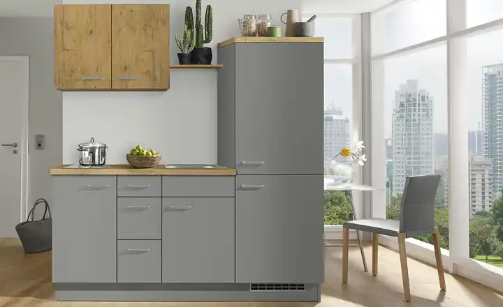 Küchenzeile mit Elektrogeräten Breda Ausrichtung links Anthrazit