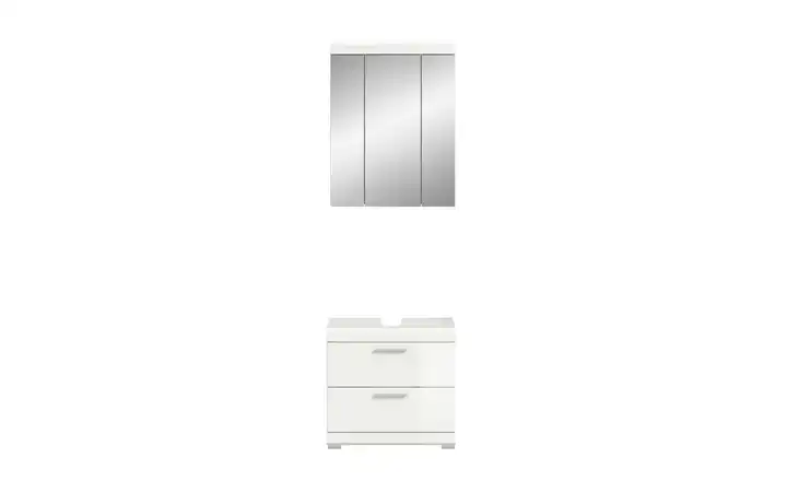  Badmöbel-Set SCHLOONSEE, 2 tlg., bestehend aus: Waschbeckenunterschrank, Spiegelschrank in verschiedenen Farben erhältlich, Badmöbel, Kombination, Badezimmer  Schloonsee