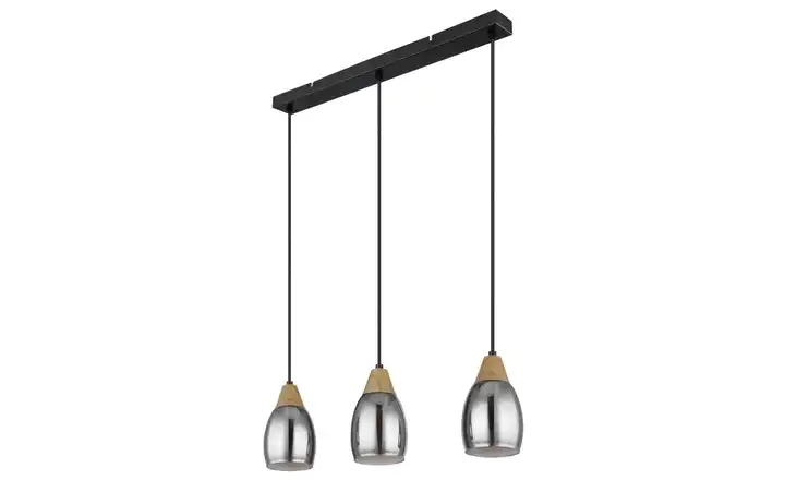 Globo Lighting Pendelleuchte holzfarben, Schwarz