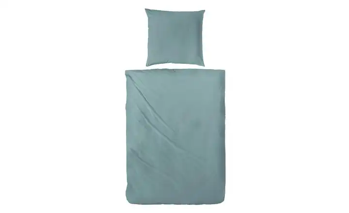 Perkal Bettwäsche-Set 220 cm 240 cm Aquablau 240x220 cm