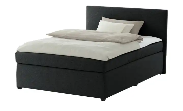 Boxspringbett Carlo Schwarz 140 cm H3