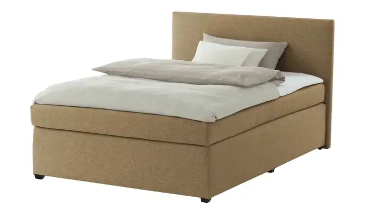 Boxspringbett Carlo Senfgelb 140 cm H3