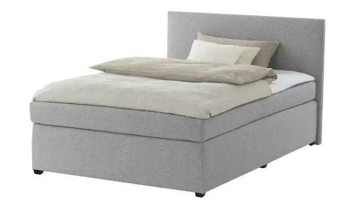 Boxspringbett Carlo Grau 140 cm H3