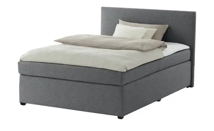 Boxspringbett Carlo Dunkelgrau 140 cm H3