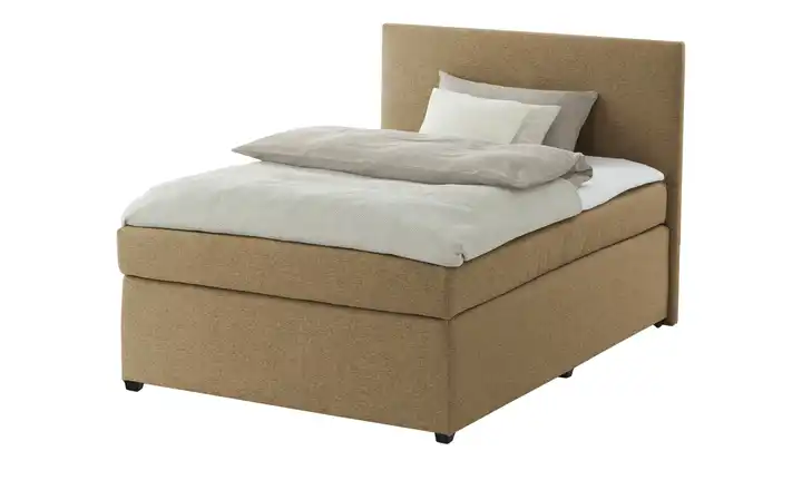 Boxspringbett Carlo Senfgelb 90 cm H3