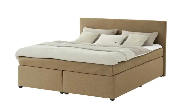 Boxspringbett Carlo Senfgelb 160 cm H3