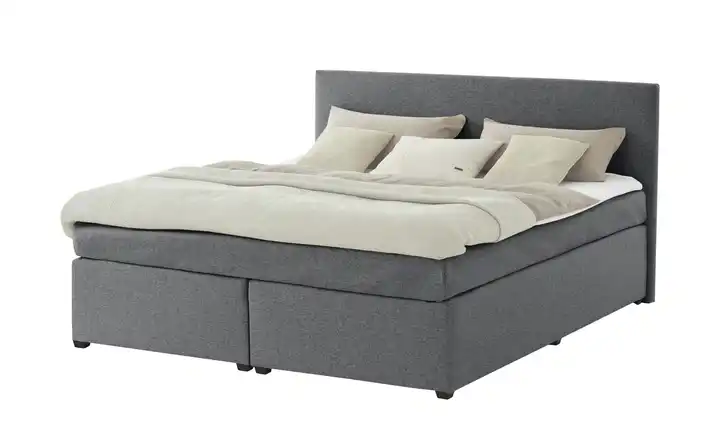 Boxspringbett Carlo Dunkelgrau 160 cm H3