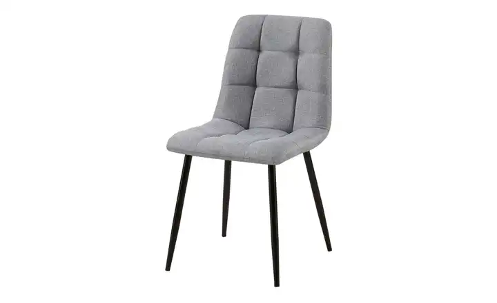 Esszimmerstuhl Clark Stoff Grau, Schwarz