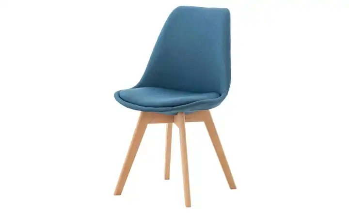 Esszimmerstuhl Chris Stoff Blau, Natur
