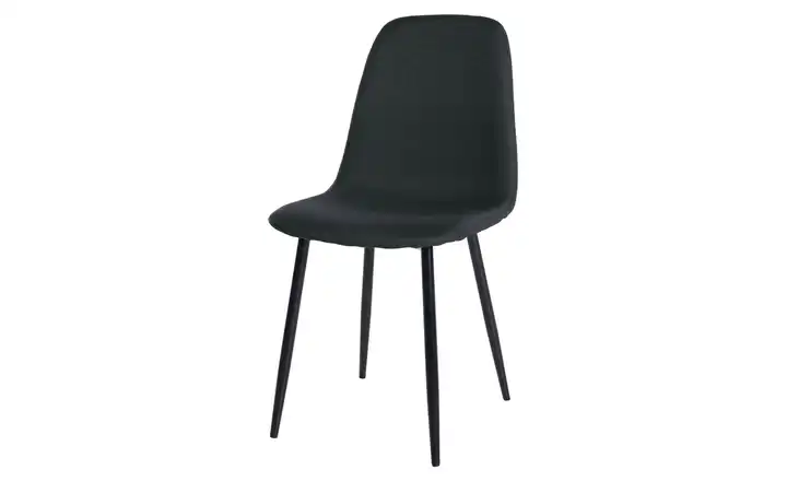 Esszimmerstuhl Can Dunkelgrau, Schwarz