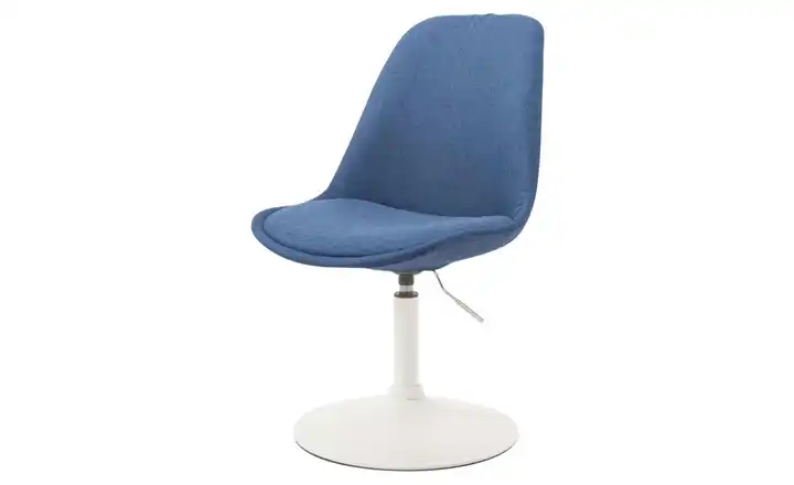 Drehstuhl drehbar Maverick Blau, Weiß