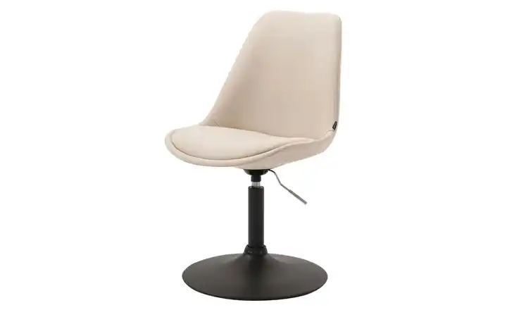Drehstuhl drehbar Maverick Creme, Schwarz