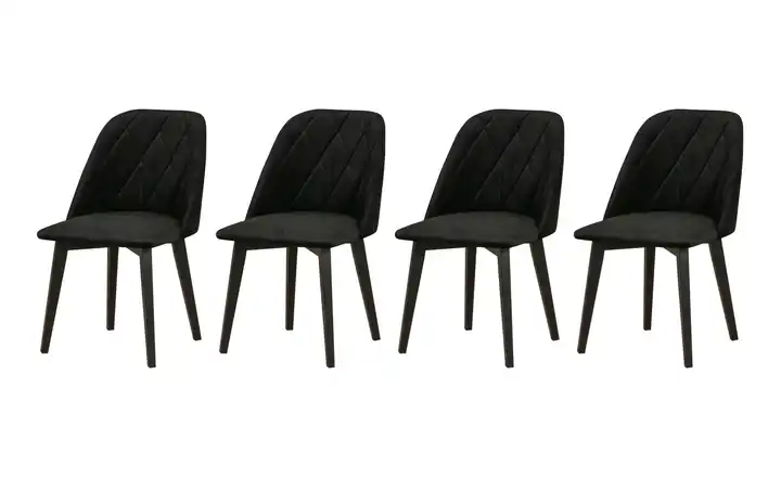 Esszimmerstuhl 4er-Set Leonhard Schwarz