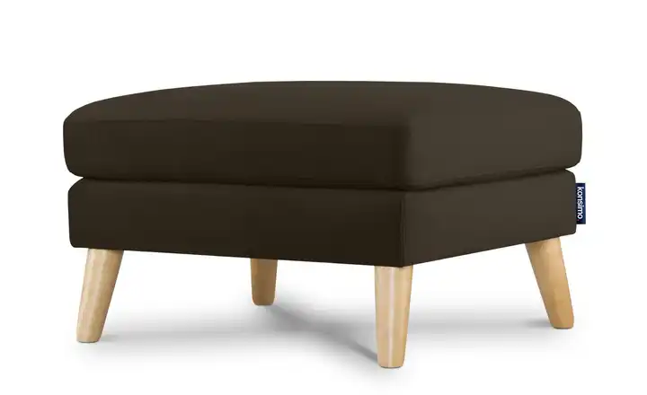 KONSIMO Hocker Tagio Braun Velours