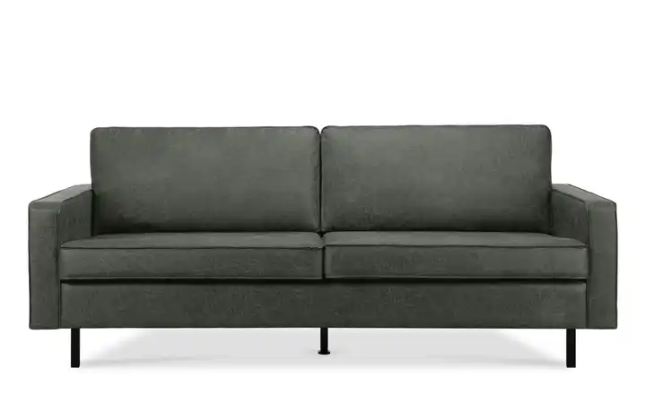 KONSIMO Einzelsofa Invia Dunkelgrau 3 recyceltes Leder