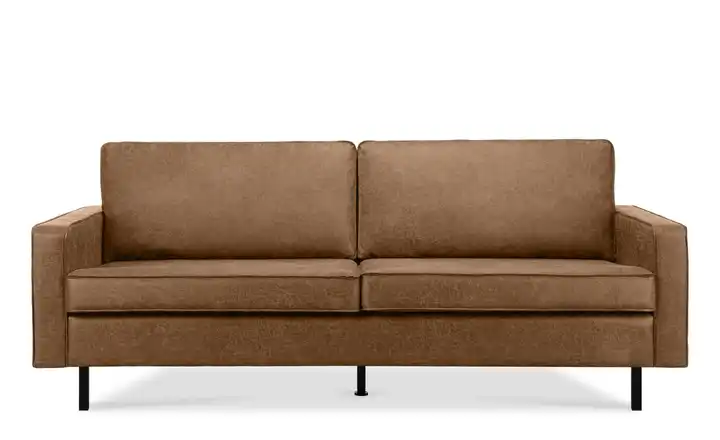 KONSIMO Einzelsofa Invia Braun 3 recyceltes Leder