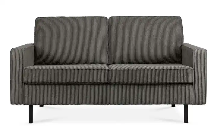 KONSIMO Einzelsofa Invia Dunkelgrau 2 Cordstoff