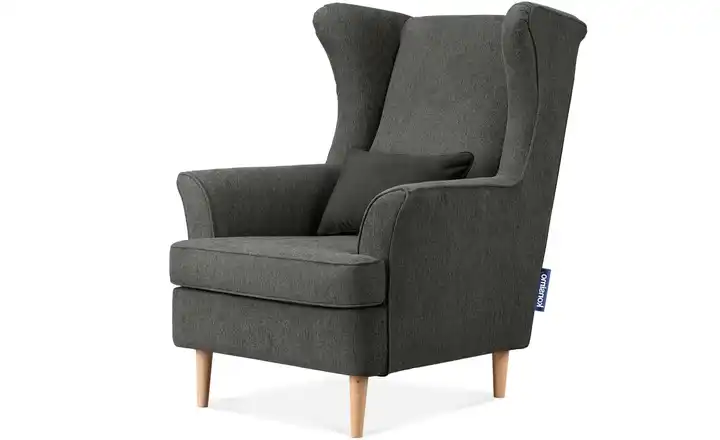 KONSIMO Ohrensessel Stralis Webstoff Graphit