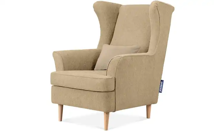 KONSIMO Ohrensessel Stralis Webstoff Creme