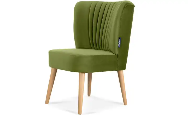 KONSIMO Sessel Duco Olivgrün Buche