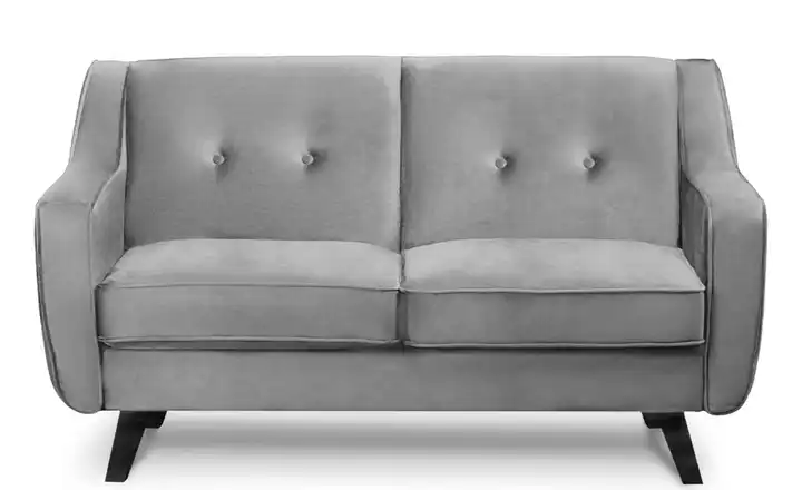 KONSIMO Einzelsofa Terso Grau Velours