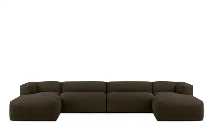 KONSIMO Wohnlandschaft Buffo Braun Webstoff