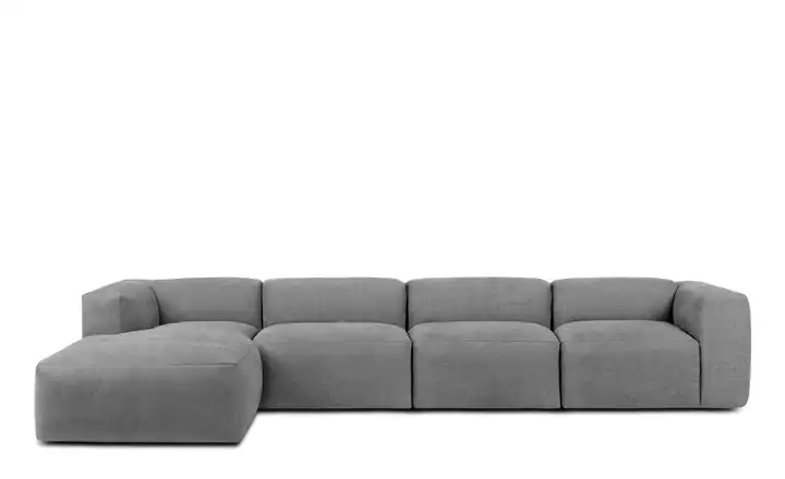 KONSIMO Ecksofa Buffo 365 cm Silbergrau links 6