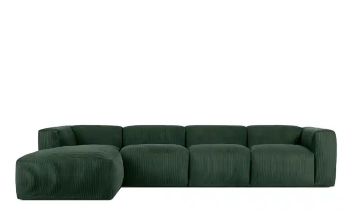 KONSIMO Ecksofa Buffo 365 cm Dunkelgrün links 6
