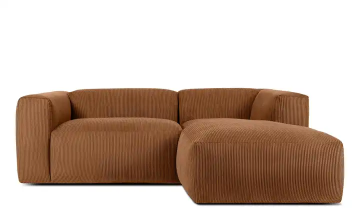 KONSIMO Ecksofa Buffo 225 cm Dunkelorange rechts 4
