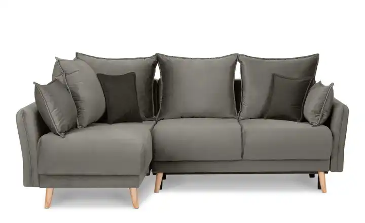 KONSIMO Ecksofa Belmos Grau links Velours