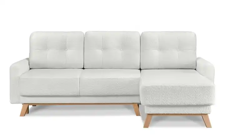 KONSIMO Ecksofa Visna Creme rechts