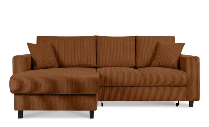 KONSIMO Ecksofa Egret Dunkelorange links