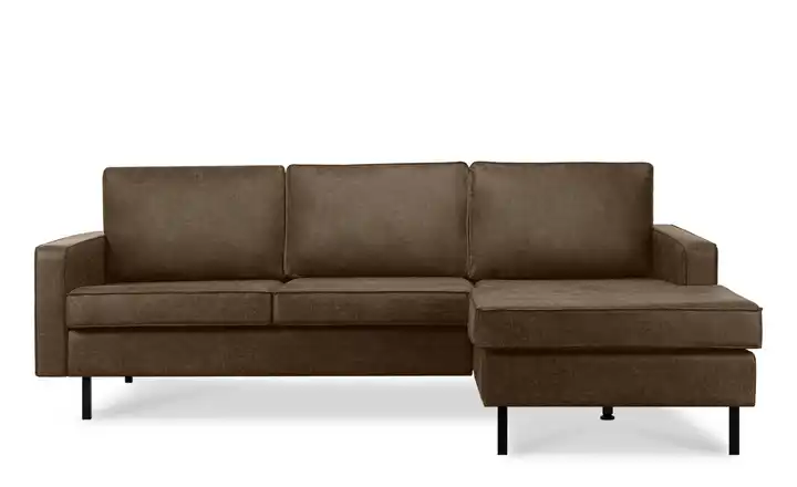 KONSIMO Ecksofa Invia Dunkelbraun rechts