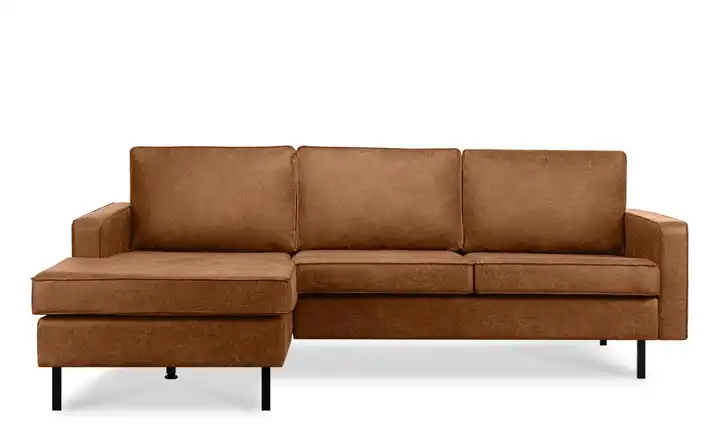 KONSIMO Ecksofa Invia Cognacbraun links