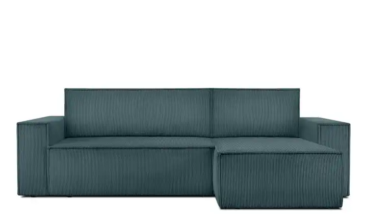 KONSIMO Ecksofa Napi Breite Armlehnen 262 cm Blau