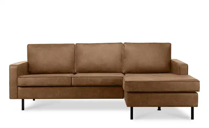 KONSIMO Ecksofa Invia Braun rechts