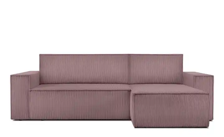 KONSIMO Ecksofa Napi Breite Armlehnen 262 cm Lila/Violett