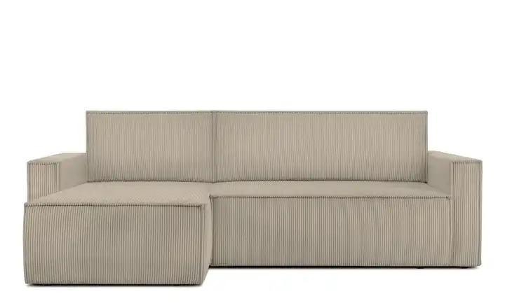 KONSIMO Ecksofa Napi Schmale Armlehnen 246 cm Beige