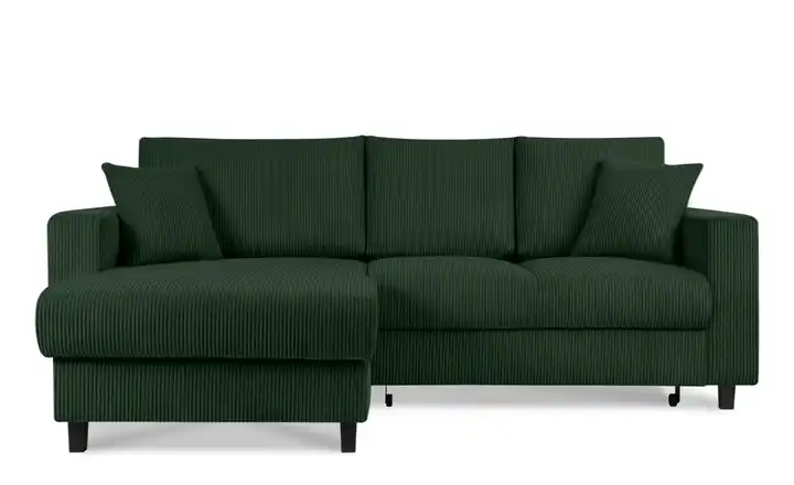 KONSIMO Ecksofa Egret Dunkelgrün links