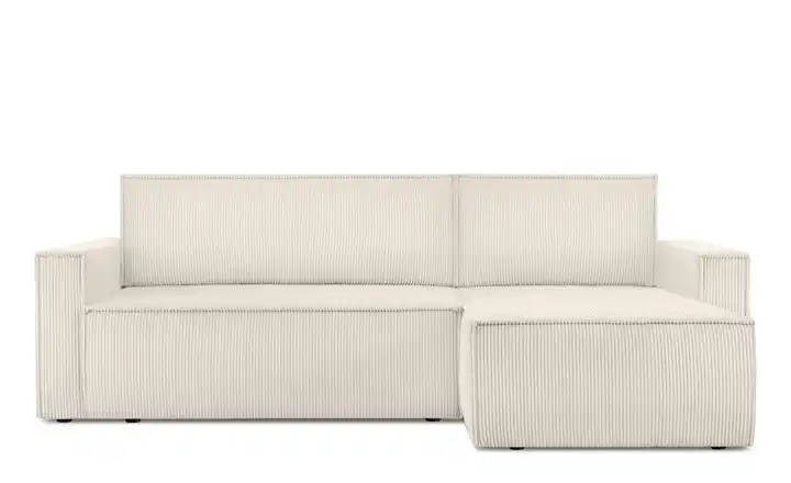 KONSIMO Ecksofa Napi Schmale Armlehnen 246 cm Ecru