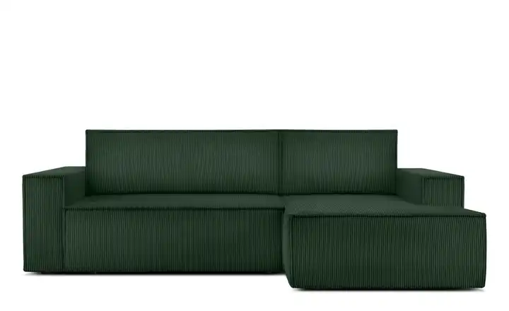 KONSIMO Ecksofa Napi Dunkelgrün rechts