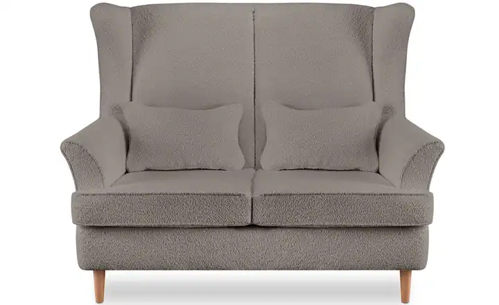 KONSIMO Einzelsofa Stralis Boucléstoff Dunkelbeige